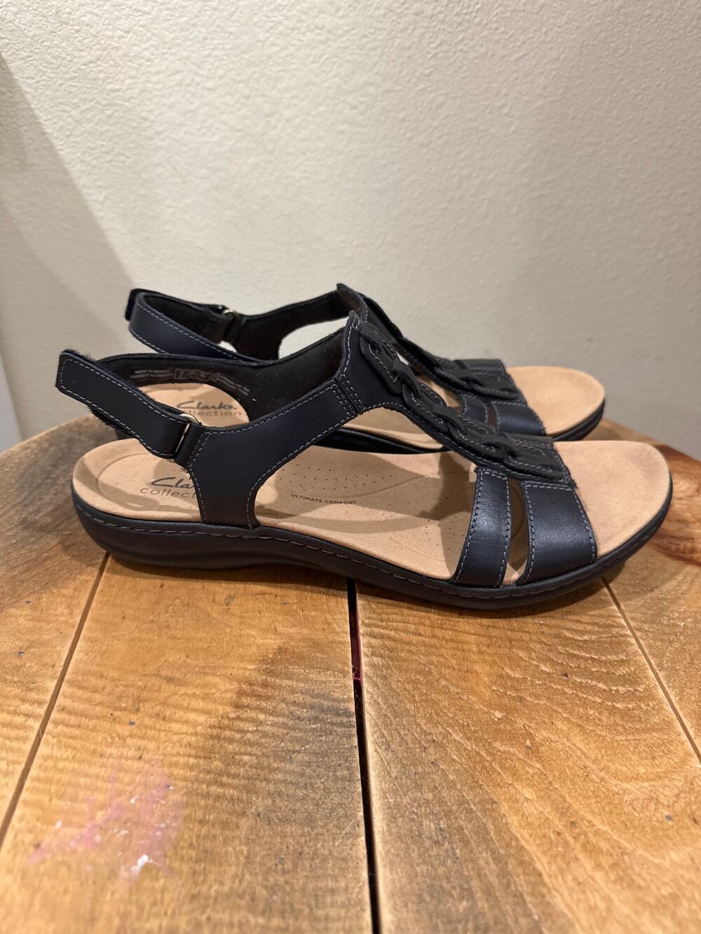 Clarks Laurieann Kay women's sandals black size 11.5 new